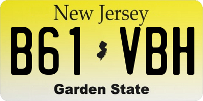NJ license plate B61VBH