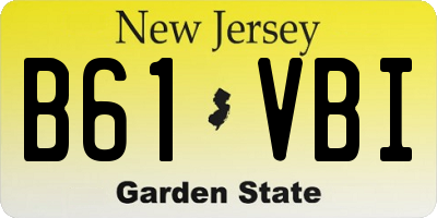 NJ license plate B61VBI