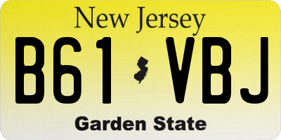 NJ license plate B61VBJ