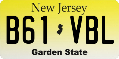 NJ license plate B61VBL