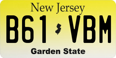 NJ license plate B61VBM