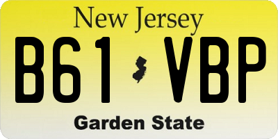 NJ license plate B61VBP