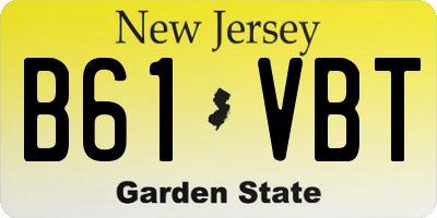 NJ license plate B61VBT