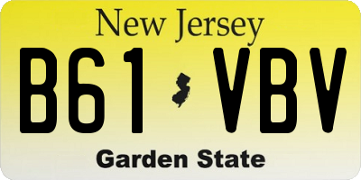 NJ license plate B61VBV
