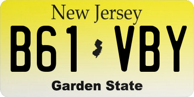 NJ license plate B61VBY