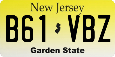 NJ license plate B61VBZ