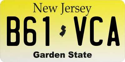 NJ license plate B61VCA