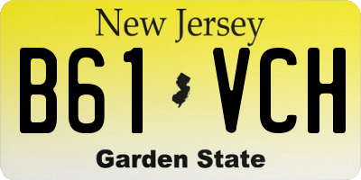 NJ license plate B61VCH