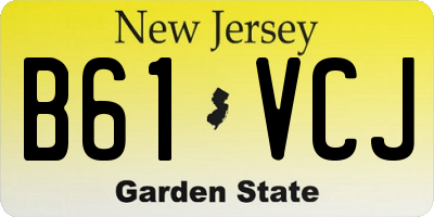 NJ license plate B61VCJ