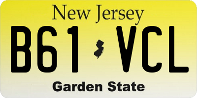 NJ license plate B61VCL