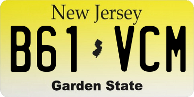 NJ license plate B61VCM