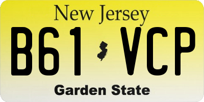 NJ license plate B61VCP