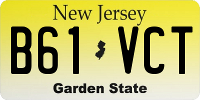 NJ license plate B61VCT