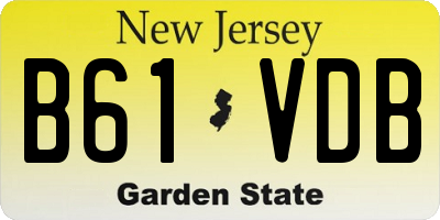 NJ license plate B61VDB