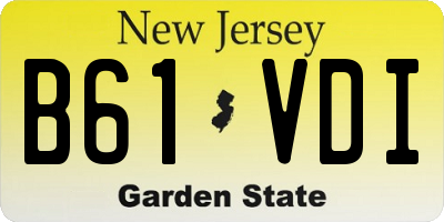 NJ license plate B61VDI