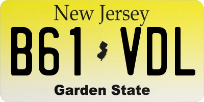 NJ license plate B61VDL