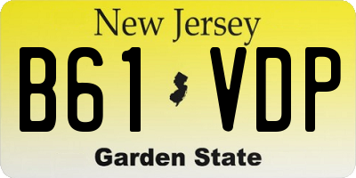 NJ license plate B61VDP