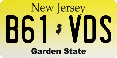 NJ license plate B61VDS