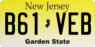 NJ license plate B61VEB