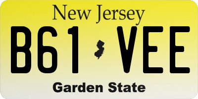 NJ license plate B61VEE