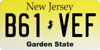 NJ license plate B61VEF