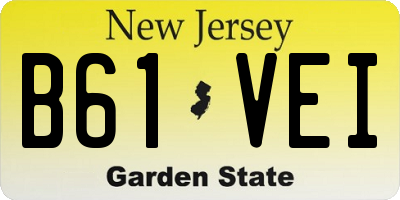 NJ license plate B61VEI