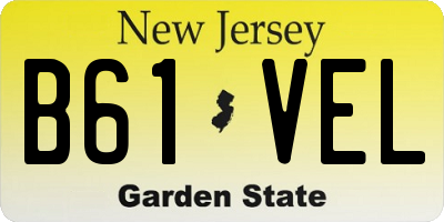 NJ license plate B61VEL