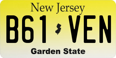 NJ license plate B61VEN
