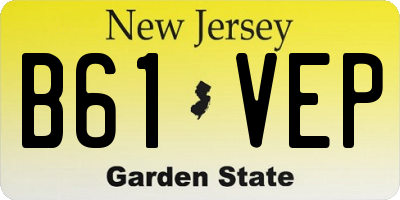 NJ license plate B61VEP