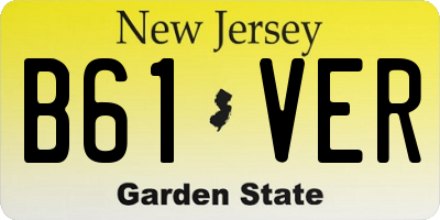 NJ license plate B61VER