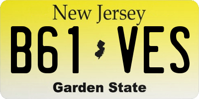 NJ license plate B61VES