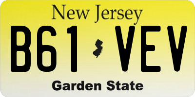 NJ license plate B61VEV