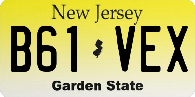 NJ license plate B61VEX