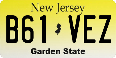 NJ license plate B61VEZ