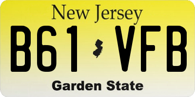 NJ license plate B61VFB