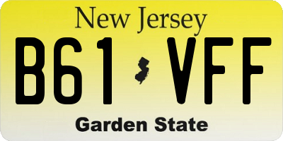 NJ license plate B61VFF