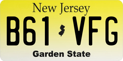 NJ license plate B61VFG