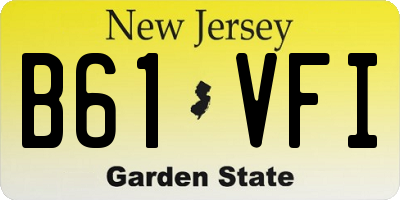 NJ license plate B61VFI