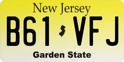 NJ license plate B61VFJ