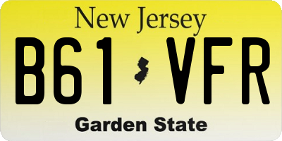 NJ license plate B61VFR