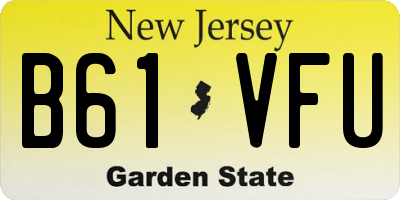 NJ license plate B61VFU