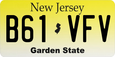 NJ license plate B61VFV