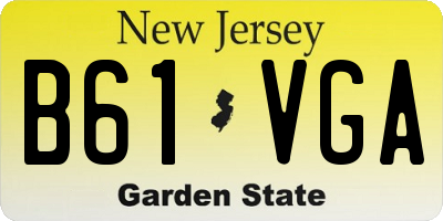 NJ license plate B61VGA