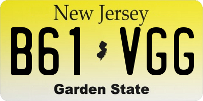 NJ license plate B61VGG