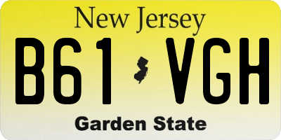 NJ license plate B61VGH