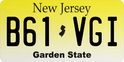 NJ license plate B61VGI