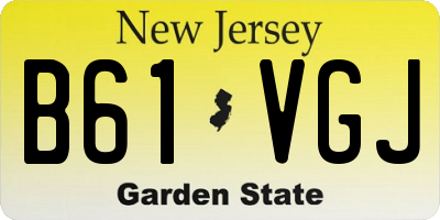 NJ license plate B61VGJ