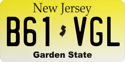 NJ license plate B61VGL