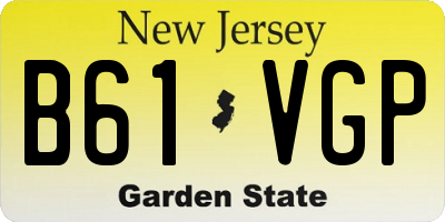 NJ license plate B61VGP