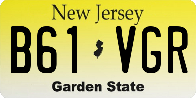 NJ license plate B61VGR